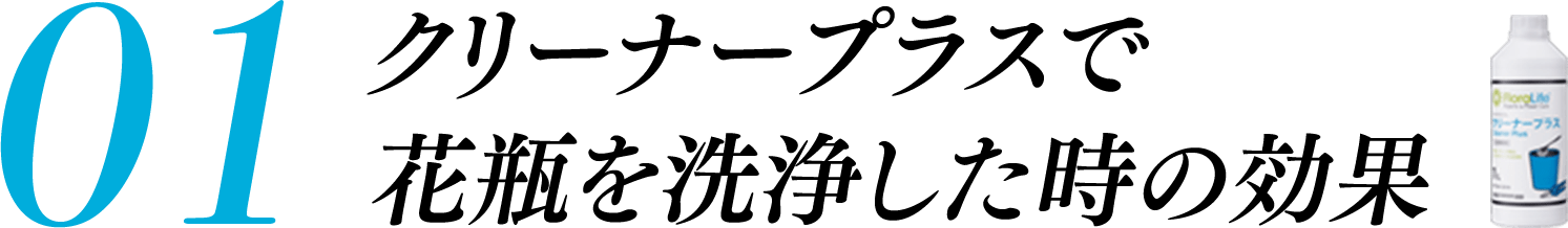 クリーナープラスで花瓶を洗浄した時の効果