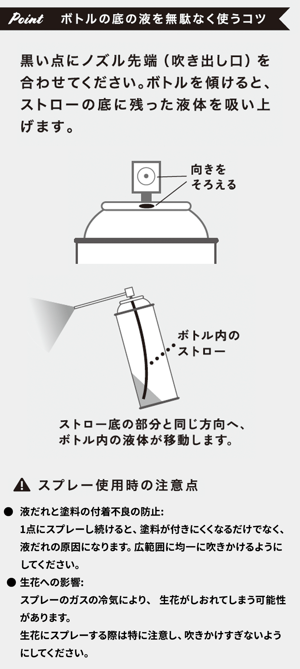 ボトルの底の液を無駄なく使うコツ